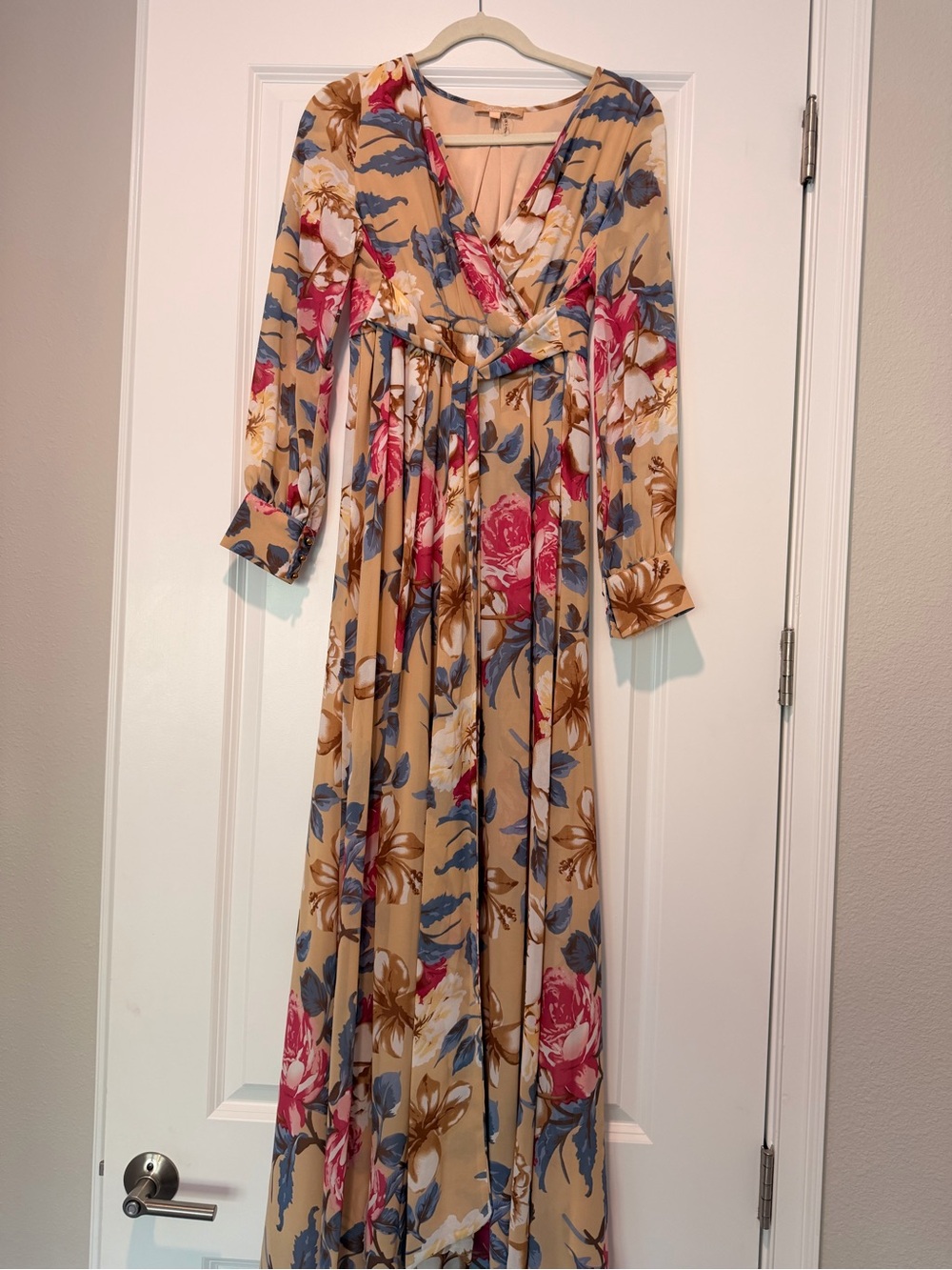 Floral Maxi Wrap Dress with Blooms